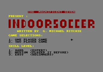 Indoor Soccer (UK) (1986) screen shot title